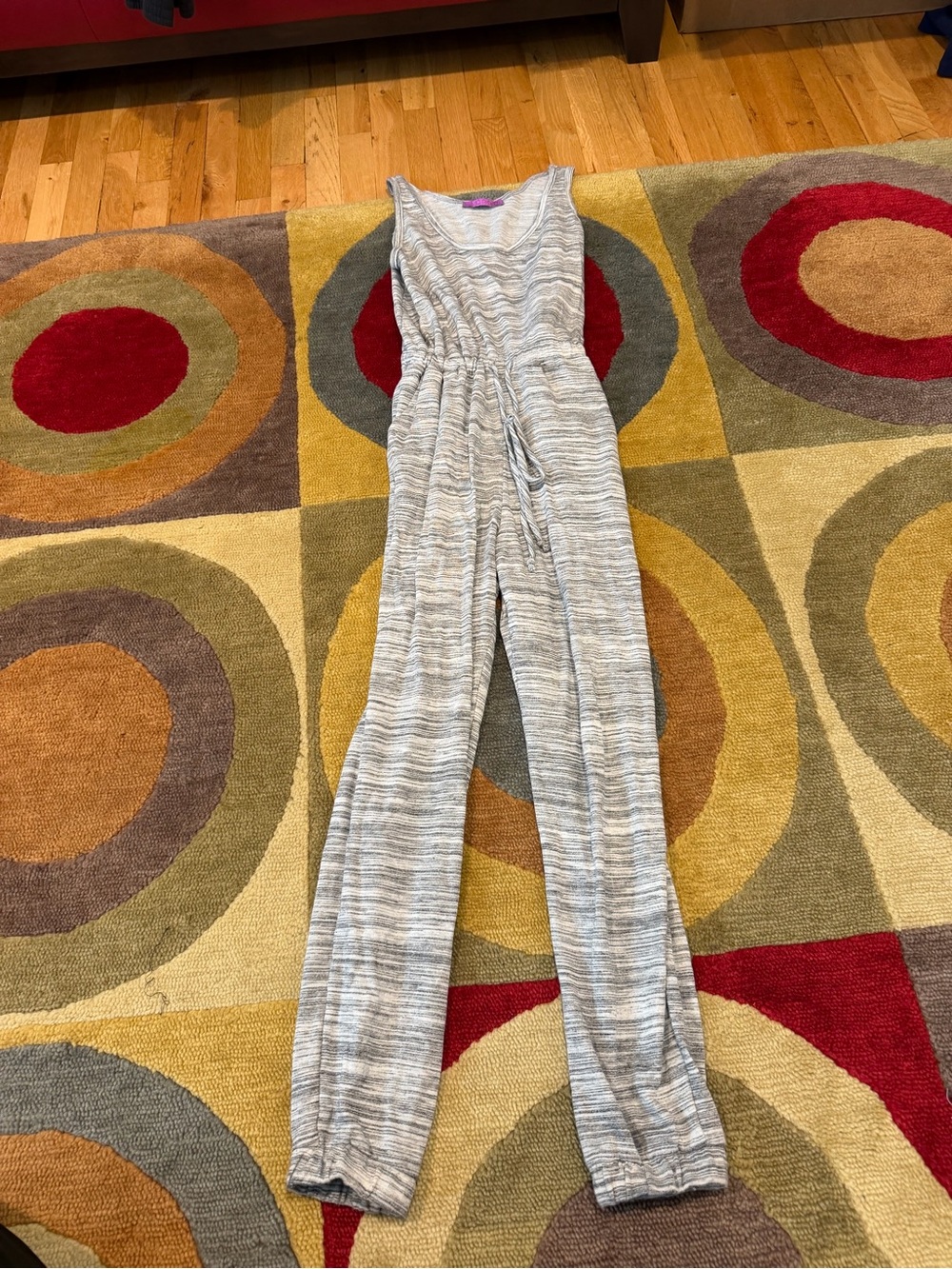 Jac Parker Mixology Clothing Grey Lounge Sleeveless Tie Waist Jumpsuit Small